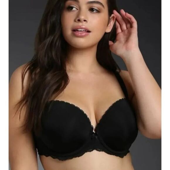Torrid Black Smooth Cup Push Up Demi Bra 40C - Picture 1 of 9